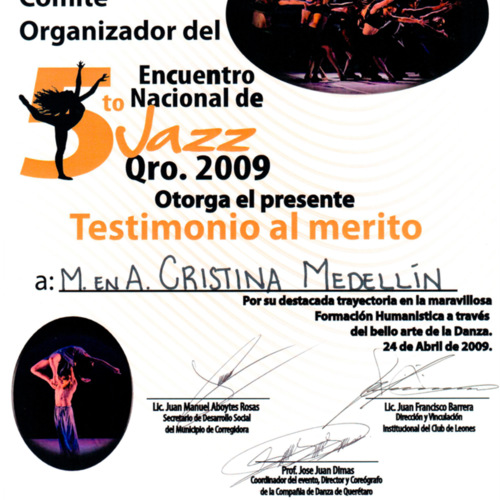 Cristina Medellin-Testimonio al merito por trayectoria en Formacion Humanistica a traves de la danza-Reconocimiento-ReDCAGrossomodo-000134.jpg