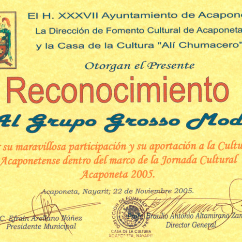 Participacion en el marco de la Jornada Cultural Acaponeta 2005-Reconocimiento-ReDCAGrossomodo-000092.jpg